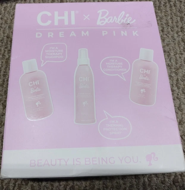 CHI X Barbie Collection Dream Pink 3 Piece Set Shampoo Conditioner Thermal Spray