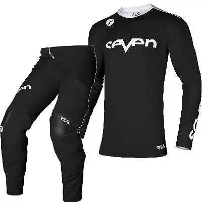 New Seven Race Kit Suit Rival Staple Black Mx Motocross Off Road Mtb Cheap Sale