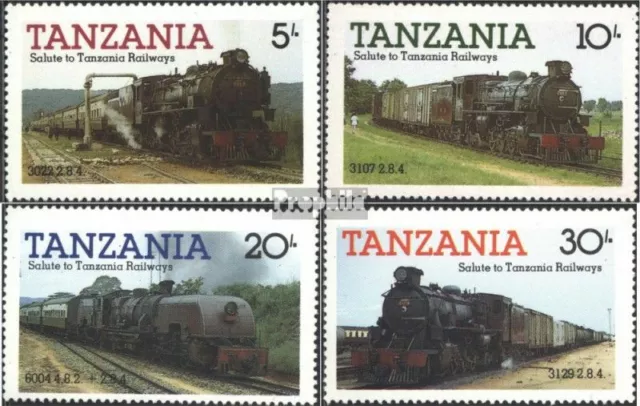 Tansania 268-271 (kompl.Ausg.) postfrisch 1985 Lokomotiven