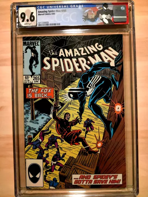AMAZING SPIDER-MAN #265 (1985) - CGC 9.6 NM+ WP - Custom Label  1st SILVER SABLE