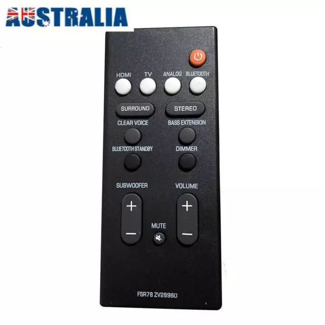 Audio Speaker Soundbar Remote Control for YAMAHA YAS-106 ATS-1060 YAS-107 FSR78