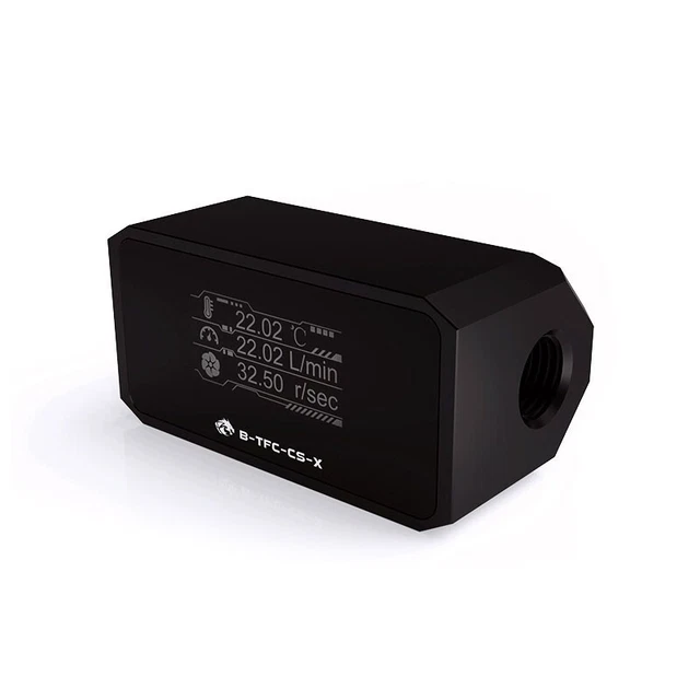 BTFCCSX PC WATER Cooling Flow Meter Thermometer Temperature Sensor w