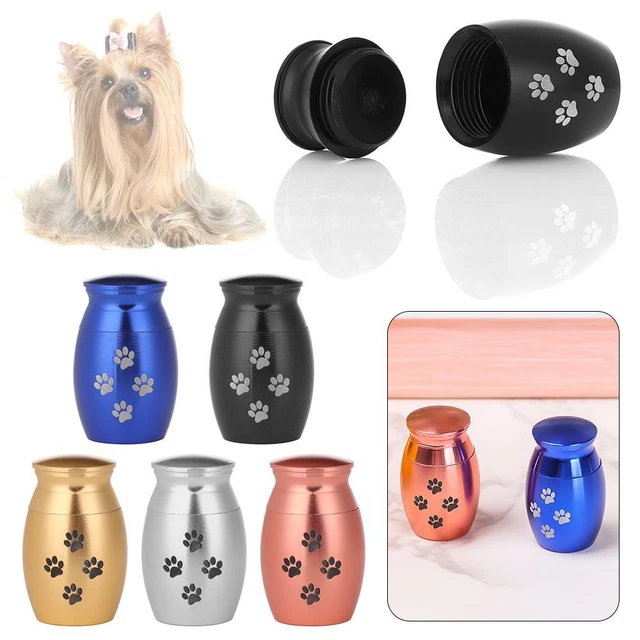 Cat Memorial Dog Paw Print Pet Cremation Urns Ashes Holder Keepsake Beloved Pet
