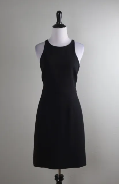 J.CREW NWT $168 Cutaway Crepe Lined Pencil Dress in Solid Black Size 4