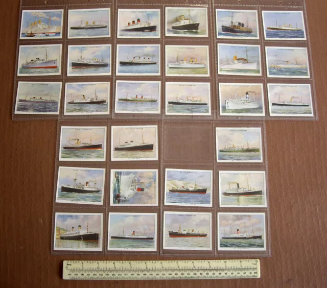 Famous British Liners 1935 2nd Series Vintage Wills Cig Cards Part Set 29/30