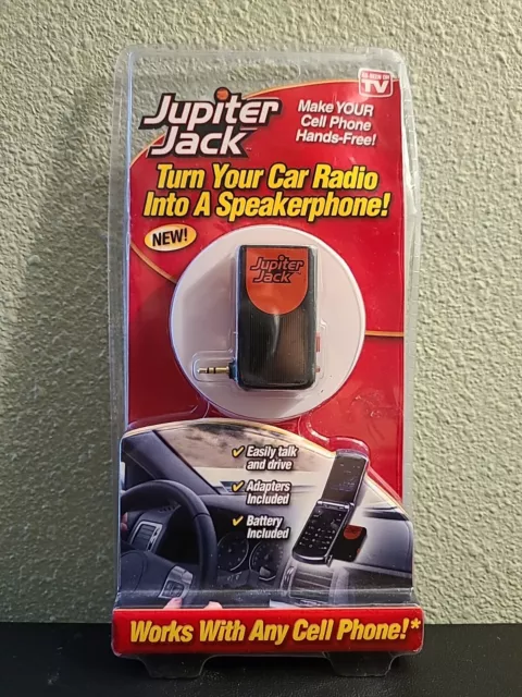 Jupiter Jack Works With Cell Phones Universal Car Radio Speakerphone ~New Sealed