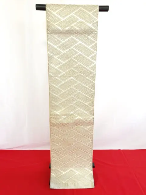 Japanese Kimono Fukuroobi Pure Silk  japan/Silver/Japanese tradition/Antique