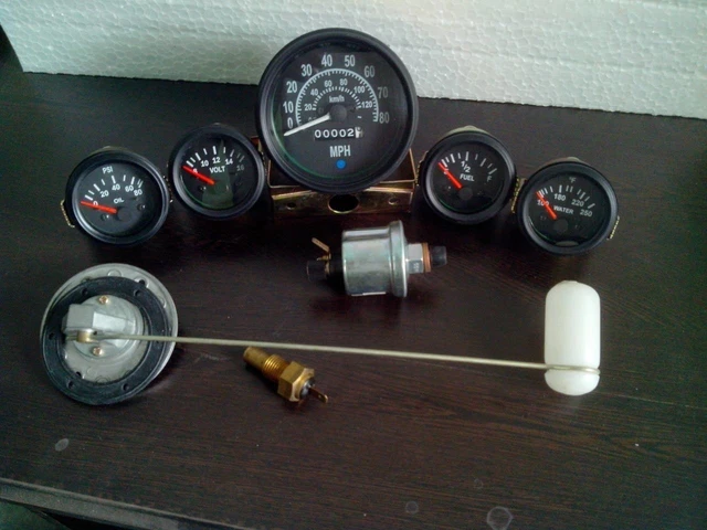 Kit de jauges - Compteur de vitesse 85 mm + 52 mm (température électrique +...