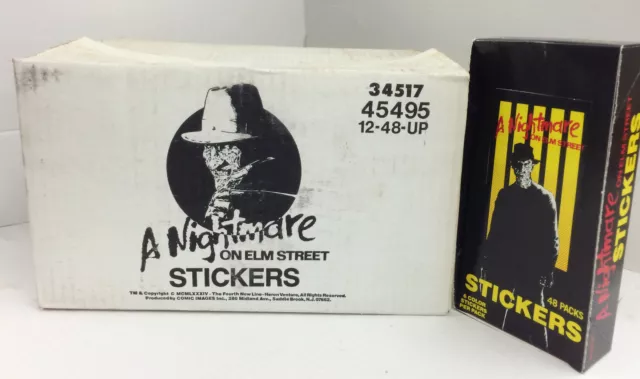 Factory Case--1988 A Nightmare On Elm Street Stickers(12 Boxes x48 Packs)-Value!