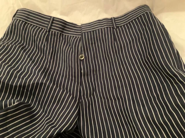 NEW BROOKS BROTHERS x THOM BROWNE Black Fleece Striped Navy Wool Pants - BB2