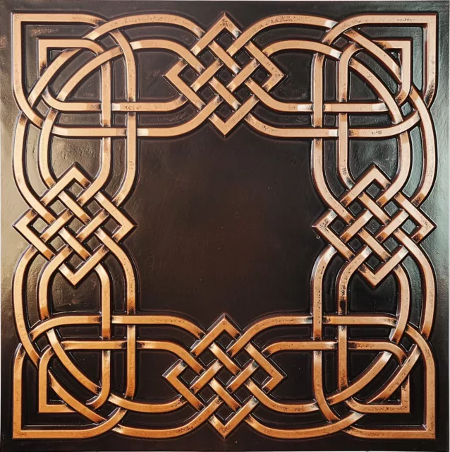 Faux Painting Ceiling Tiles Plastic PL61 Traditional copper 10pcs PAINTSDECOR