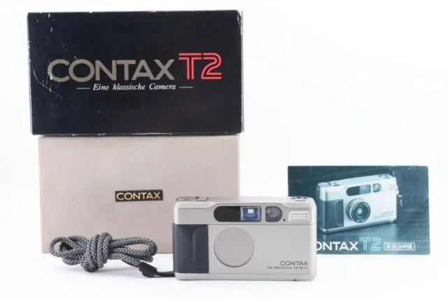 [NEAR MINT in box] Contax T2 Silver Edition Compact Film Camera From Japan