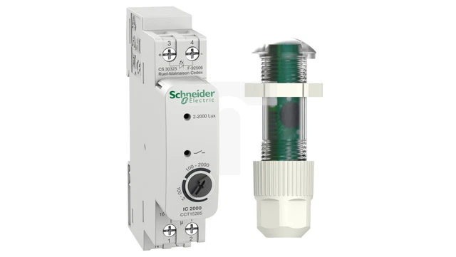 Analoger Dämmerungsschalter IC2000 1-Kanal 2-2000 Lux Außensensor 1C C / T1DE