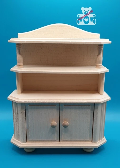 Dora Kuhn Cabinet Natural Wood Furniture Dollhouse German Kitchen / Dining Room Dora Kuhn Cabinet Natural Wood Furniture Dollhouse German Kitchen / Dining Room