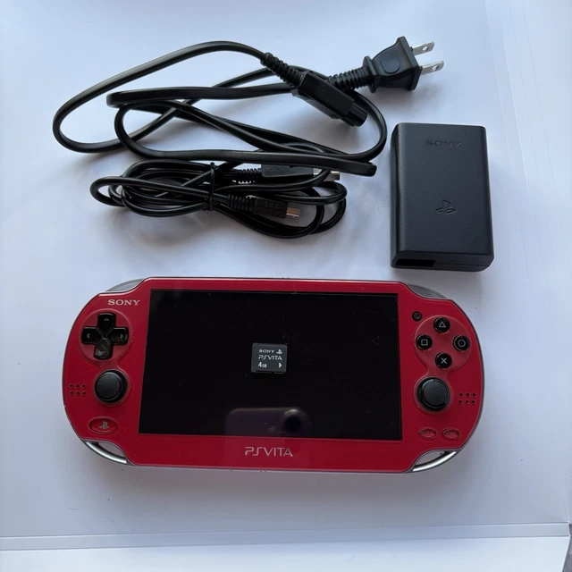 PS Vita PCH-1000 Cosmic Red Wi-Fi OLED w Chargeur Console Body Hobby