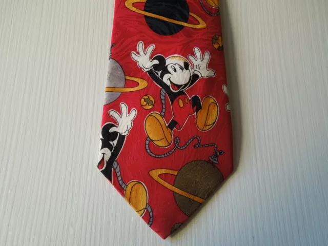 Disney Mickey Unlimited Poly Tie Poliestere Cravatta Made In Italy 552