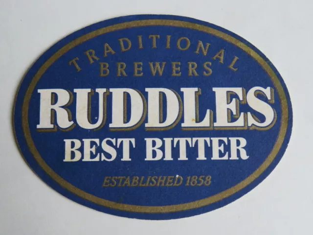 Beer Bar Coaster ~ ~ RUDDLES Brewery Traditional Best Bitter ~ Rutland, ENGLAND