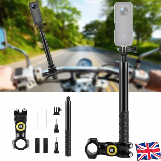 Motorcycle Bike Selfie Stick Handlebar Mount Camera Bracket For Insta360 UK