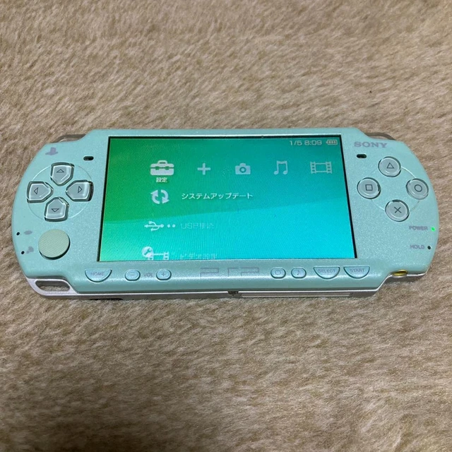 携帯用ゲーム機本体 SONY - SONY PSP2000 MINT GREEN SONY PSP-2000 本体 すぐ遊べるセット メモリースティック4GB付