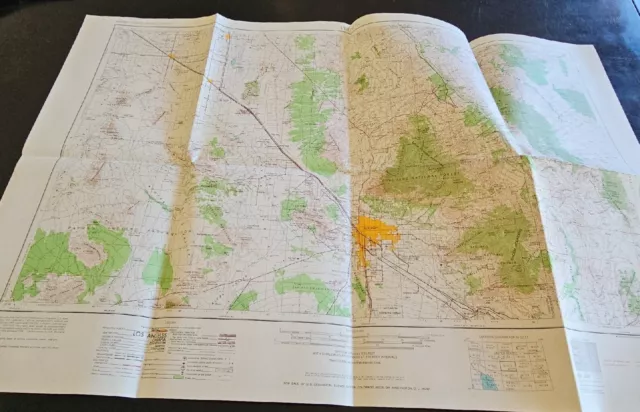 Tucson Arizona Original 1962 Revised Edition Usgs  Quadrangle 33X22 Folded Map