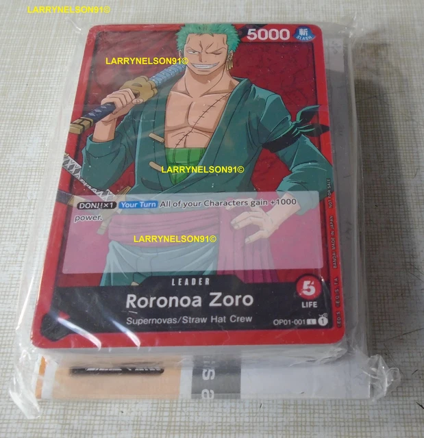 ONE PIECE CARD Game Launch Kit Demo Deck 2023 New Sealed Usa Roronoa