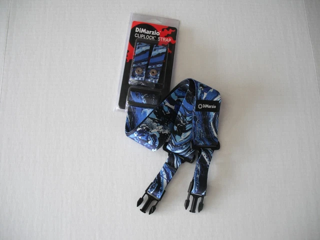 Dimarzio Steve Vai Blue Universe Cliplock Guitar Strap 2 " Wide Dd2240