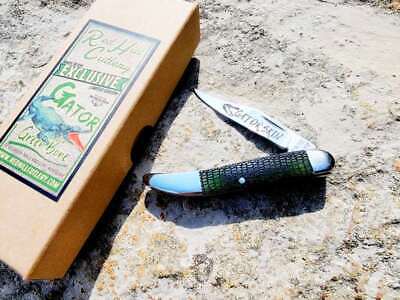 Bear & Son Cutlery Usa Knives Gator Skin Green Bn Small Toothpick Knife