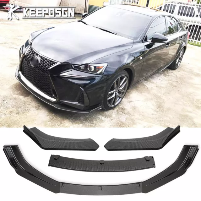 For Lexus IS250 IS350 IS300 2014+ Carbon Look Front Bumper Lip Splitters Spoiler