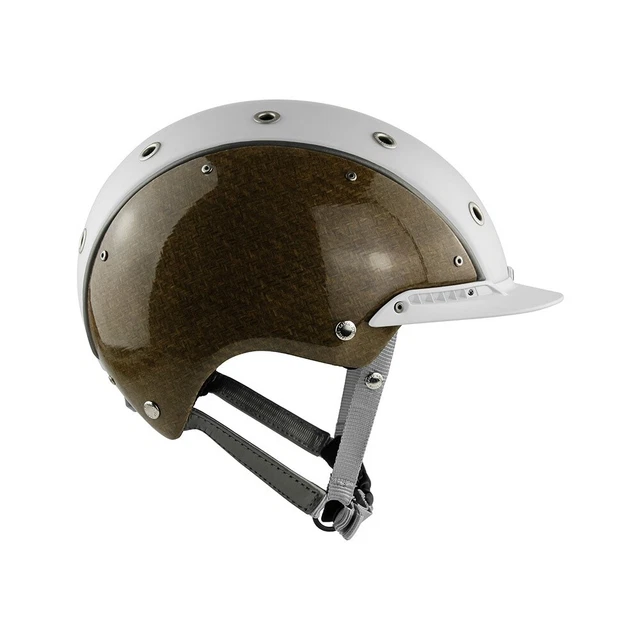 Reithelm CHAMP-3 FLACHSFASER Casco weiß/grau Reitkappe Reiterhelm Gr. S M L