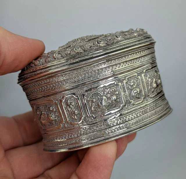 19th century Burmese Shan States Betel Lime Box  Superb South East Asian Antique 3