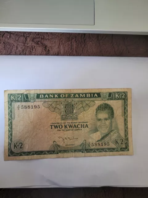Zambia Two Kwacha 1974-76 Used