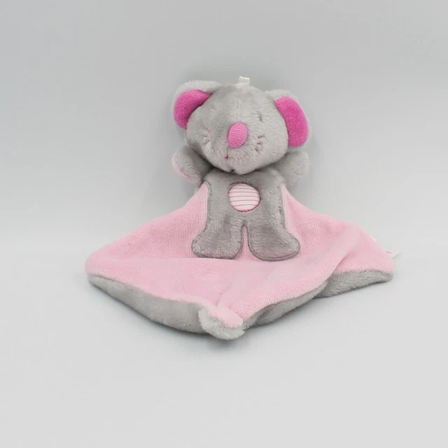 Doudou plat souris grise rose SUCRE D'ORGE - 28631