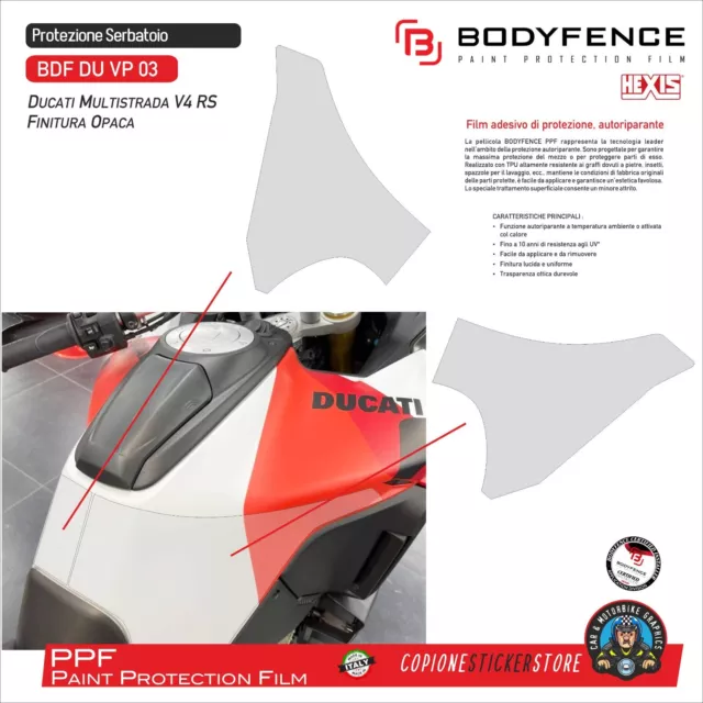 Protection Tank DUCATI Multistrada V4 Rs Scratch IN Ppf Matte VP 03