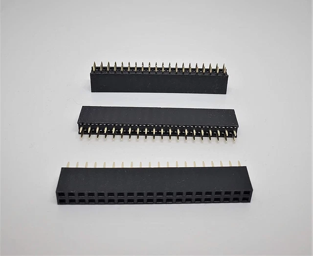 Connectors Pro 25-Pack 40P 2.54Mm 0.1" Pitch PCB Female Pin Headers 2X20 Dual Ro