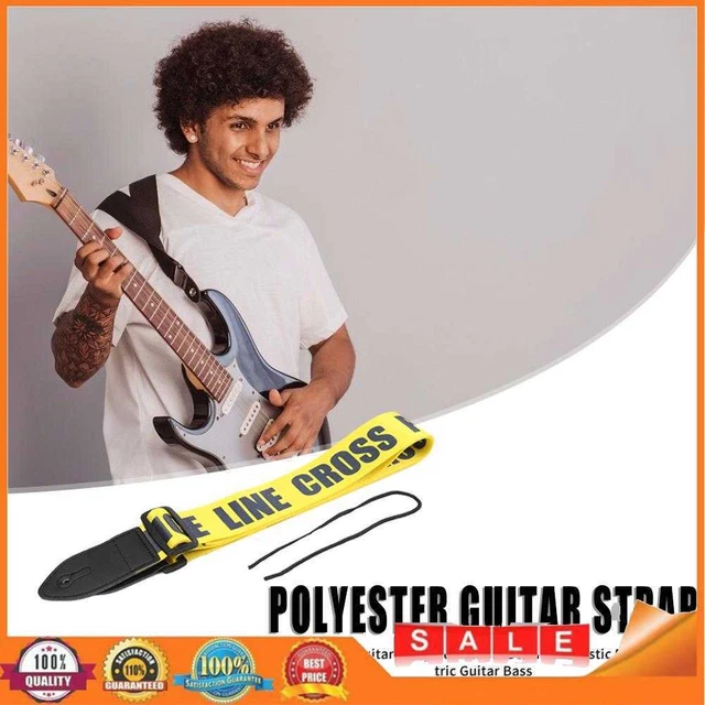 Guitar Strap Belt for Acoustic Electric Guitar Instrument Parts (Yellow)