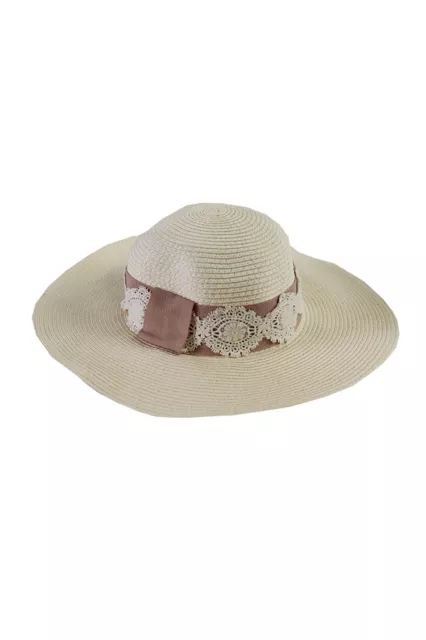 Collection Xiix Ivory Crochet Band Floppy Hat OS