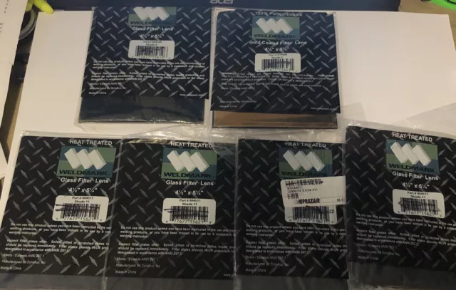Lot of 6 Weldmark Lens Filters 4-1/2 x 5 1/4" Item #s 804509, 814509, 804511