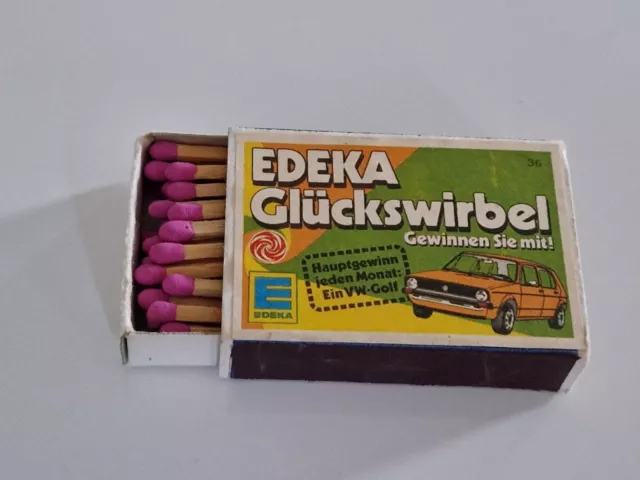 Streichholzschachtel, VW - Golf, Edeka Glückswirbel, Hauptgewinn, Volkswagen