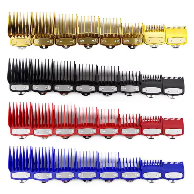 8PCS Professional Hair Clipper Metal Clip Guides Limit Combs Guards For WAHL