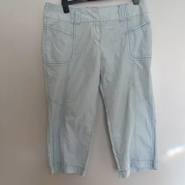 TAGLIA 16 - Pantaloncini cargo blu chiaro NEXT - Cintura gamba dritta lunghezza 3/4