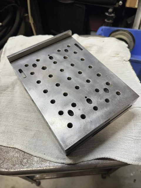 Sine Plate Angle Table 6x8” Machinist Tool Maker 5” B/n Contact Drilled Tapped Sine Plate Angle Table 6x8” Machinist Tool Maker 5” B/n Contact Drilled Tapped