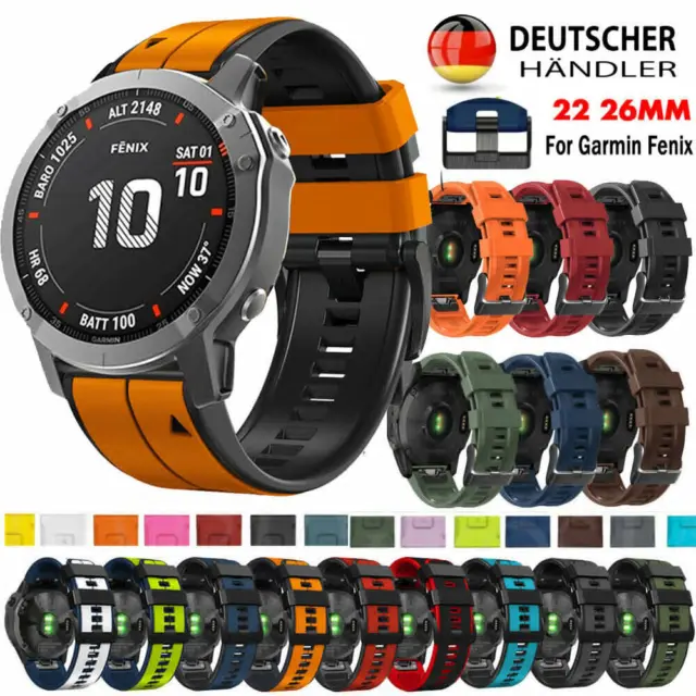 Silikon Armband Quickfit Für Garmin Fenix 7X 7 Solar 6 6X Pro 5 5X Plus Epix 2