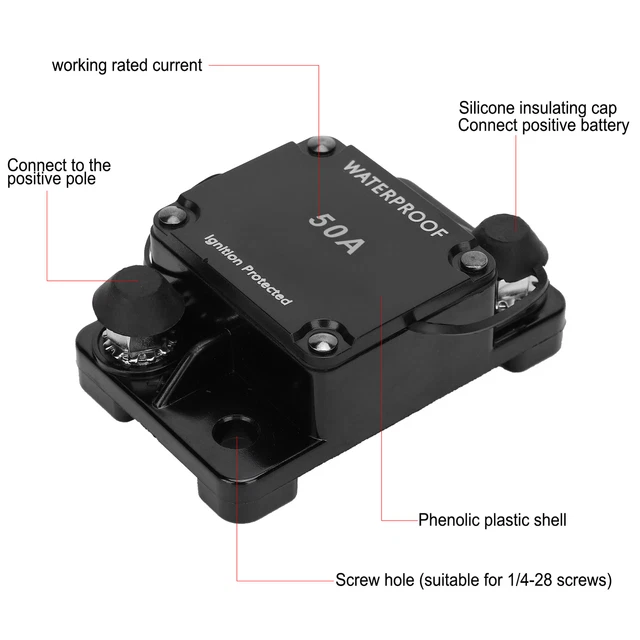 Disjoncteur Porte-fusible à Réinitialisation Automatique InterrupteurOBF