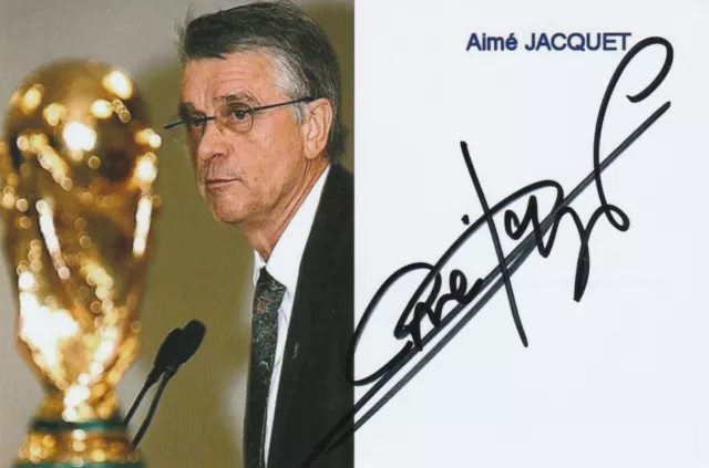 AIME JACQUET : Signed Star Foot-Ball - Autographe Original Authentic - Photo.