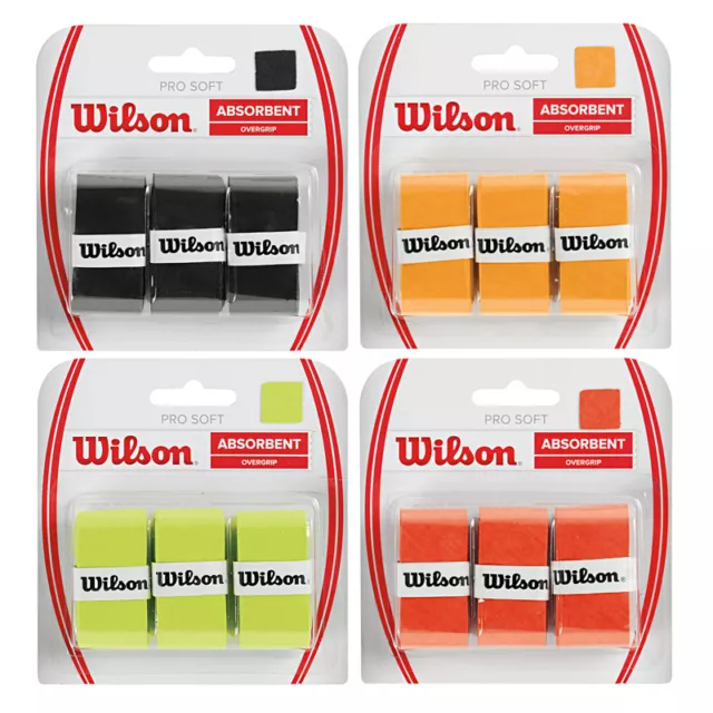 Wilson Pro Soft Overgrip For Tennis , Ideal Over Grip For Squash Padel Badminton