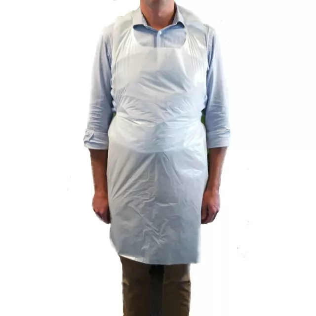 1000 DISPOSABLE PLASTIC PPE APRON WATERPROOF POLYTHENE APRONS ECO FLAT PACK  UK