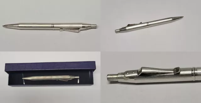 Vintage aufwendig gravierter Kugelschreiber aus 835 Silber Pforzheim um 1930/40