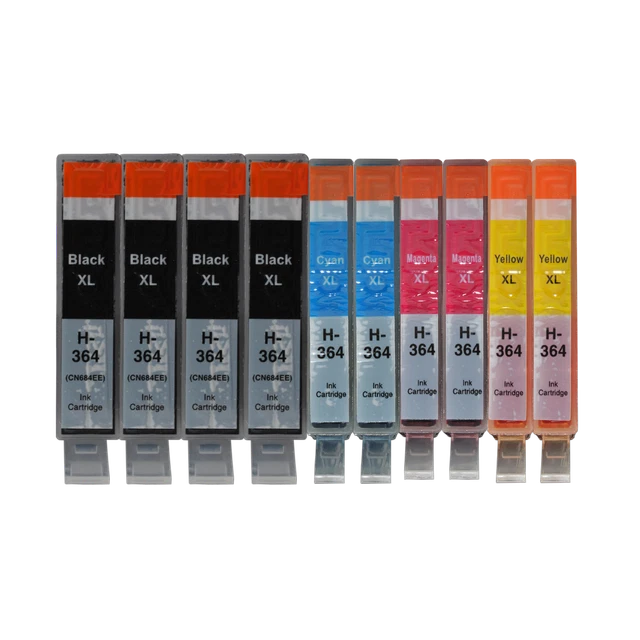 10 Cartucce per Stampante hp 364 XL Deskjet 3520 3522 Officejet 4620 4622 con
