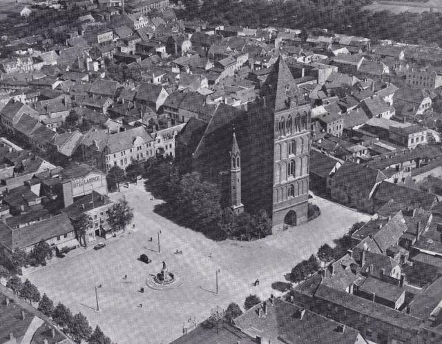 Arnswalde/ Choszczno, Luftbild mit Marienkirche (Ostbrandenburg) 1934