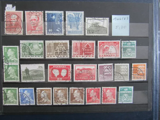 Dänemark - kl. Lot aus 1966 - 1967 (25 Werte), o